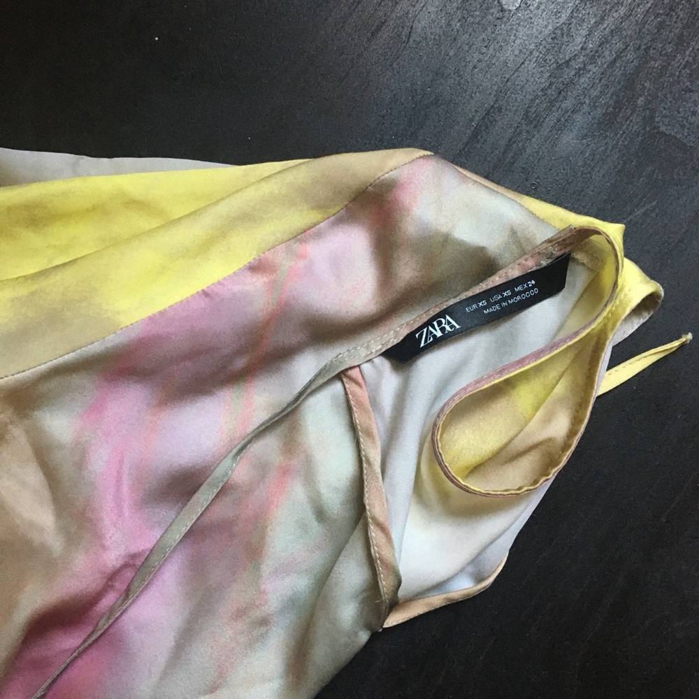 ZARA Blouse | Tie dye sunset crop